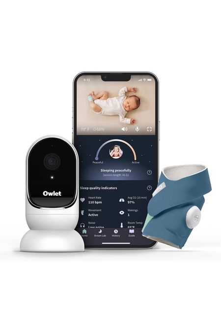 Owlet Cam 2 & Dream Sock Sensor. It comes with 4 Fabric Socks 
(fitting babies 0-18 months, 5-30 lbs), Base Station, Cam Mounting Kit, and Access to the Dream App with Predictive Sleep Technology & all-new video clips. 

The Dream Duo combines the Dream Sock and Cam 2 and is the only baby monitor to track heart rate and average oxygen as Sleep Quality Indicators—all while streaming HD video right to your phone. Our Predictive Sleep Technology automatically tracks your baby's sleep & wake windows so you don't have to, and the Dream App will let you know when Baby might be ready for sleep.

#LTKkids #LTKbump #LTKbaby