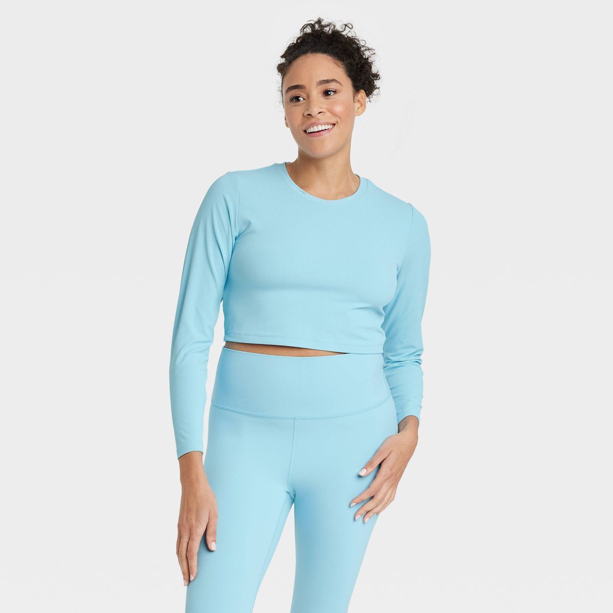 Women's Rib Long Sleeve Top - All in Motion™ | Target