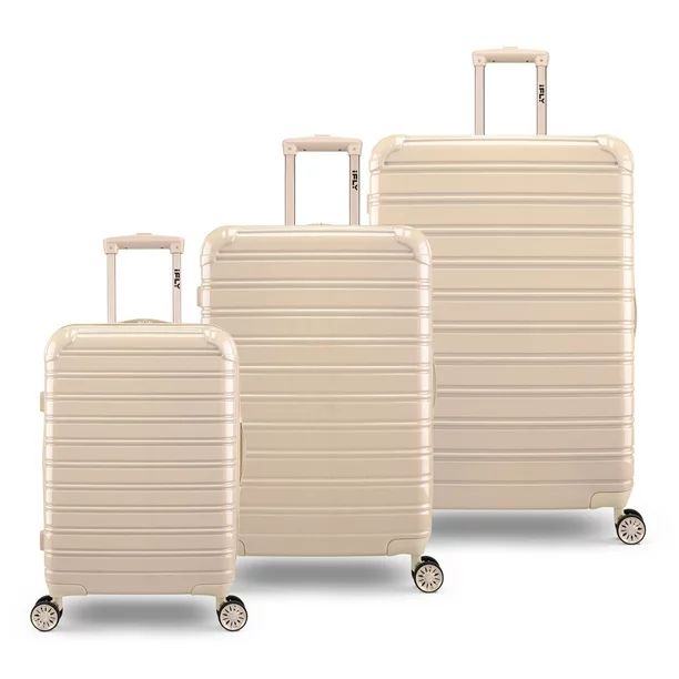 iFLY Fibertech 3 Piece Hardside Expandable Luggage Set, Champagne | Walmart (US)