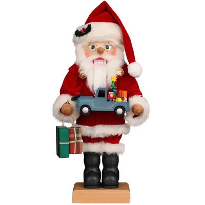 Christian Ulbricht Nutcracker - Santa With Blue Truck And Gifts | Wayfair North America