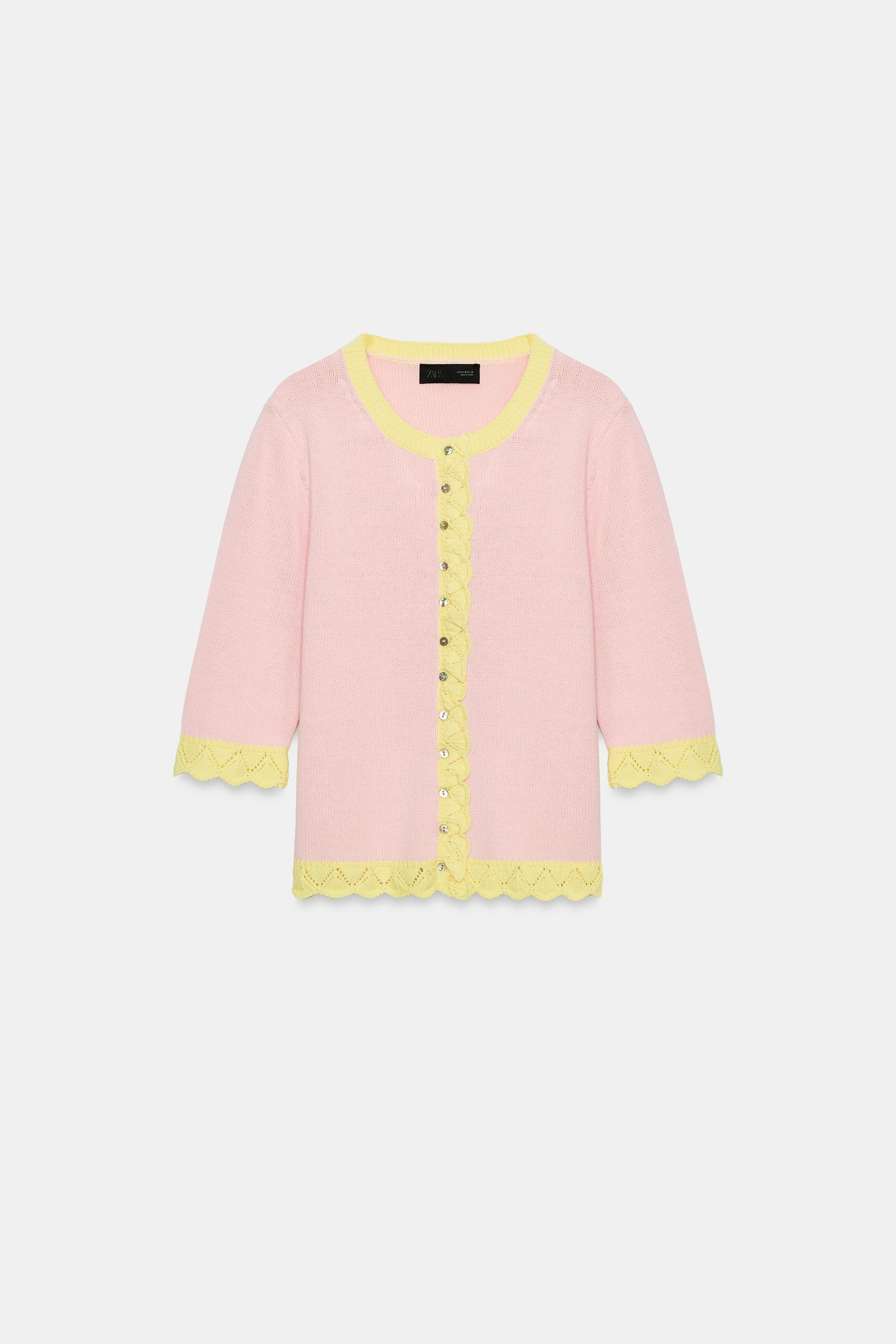 POINTELLE COMBINATION CARDIGAN | Zara US
