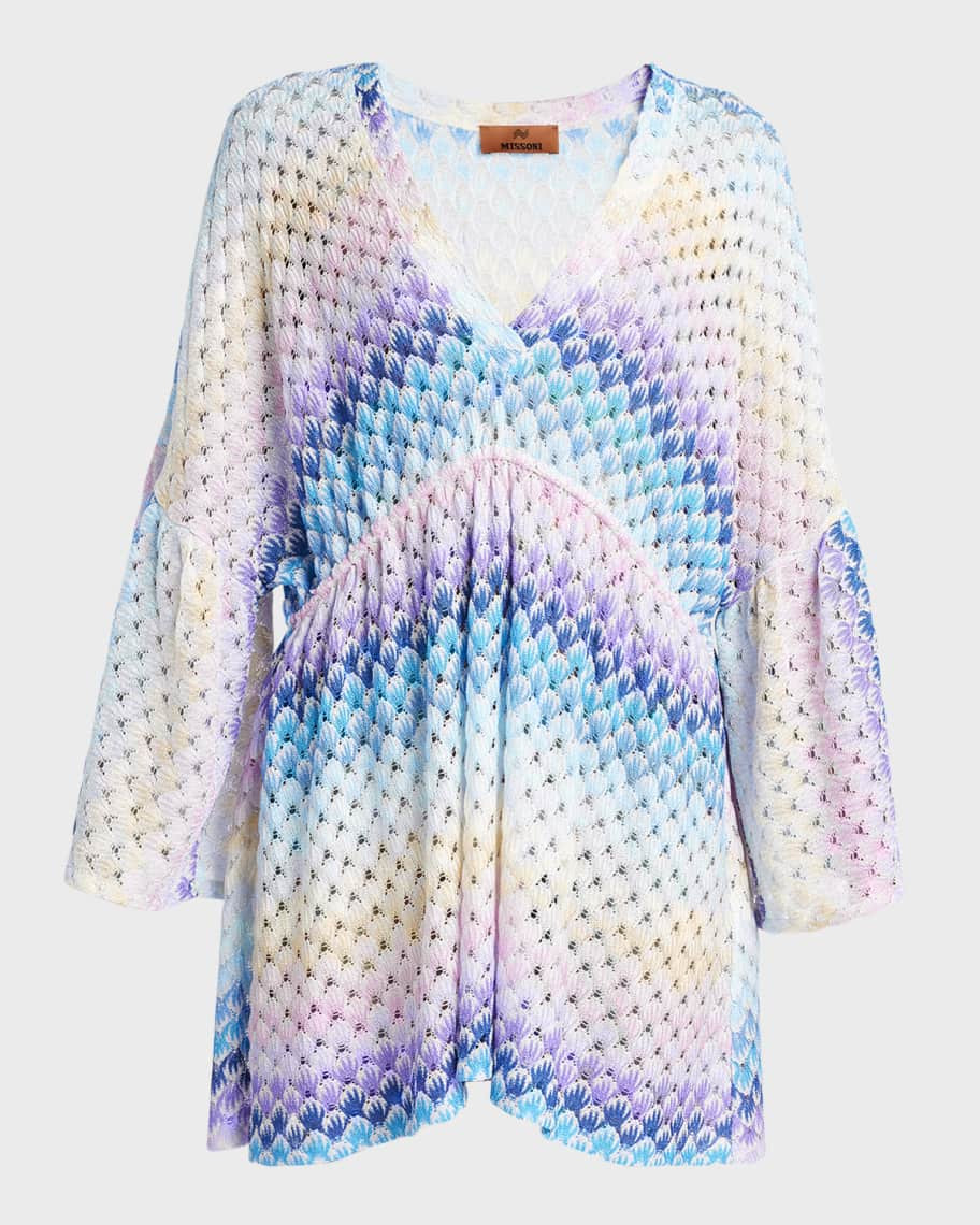 Missoni Degrade Lace-Effect Coverup Mini Dress | Neiman Marcus