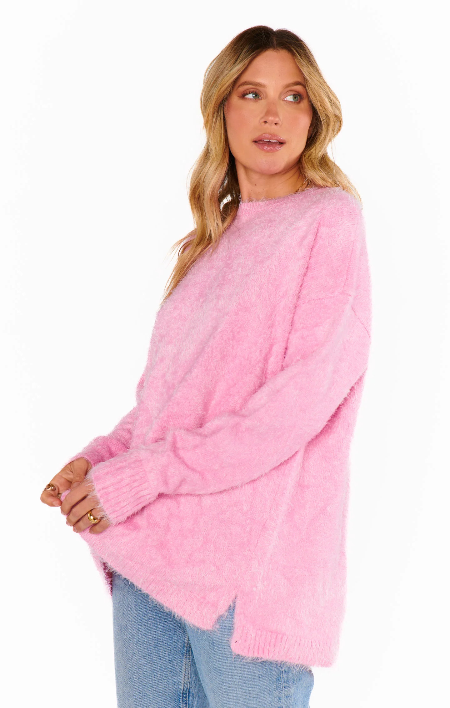 Bonfire Sweater ~ Pink Fuzzy Knit | Show Me Your Mumu
