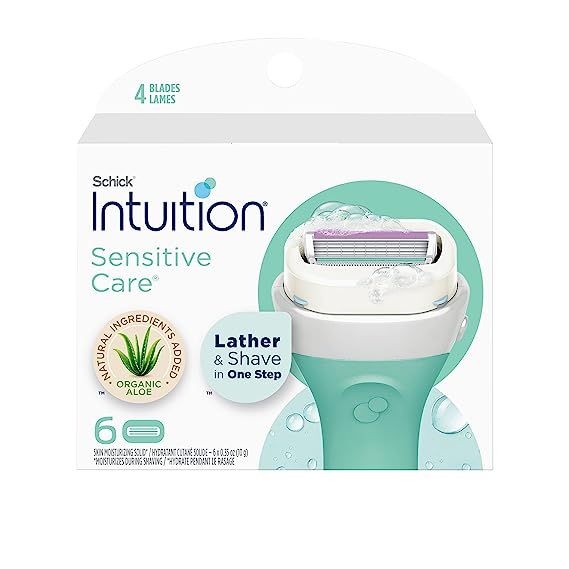 Schick Intuition Sensitive Skin Womens Razor Refills with Vitamin E & Aloe, Pack of 6 | Amazon (US)