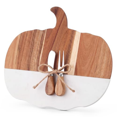 Acellegic Thanksgiving Pumpkin Marble Charcuterie Cutting Serving Board | Amazon (US)