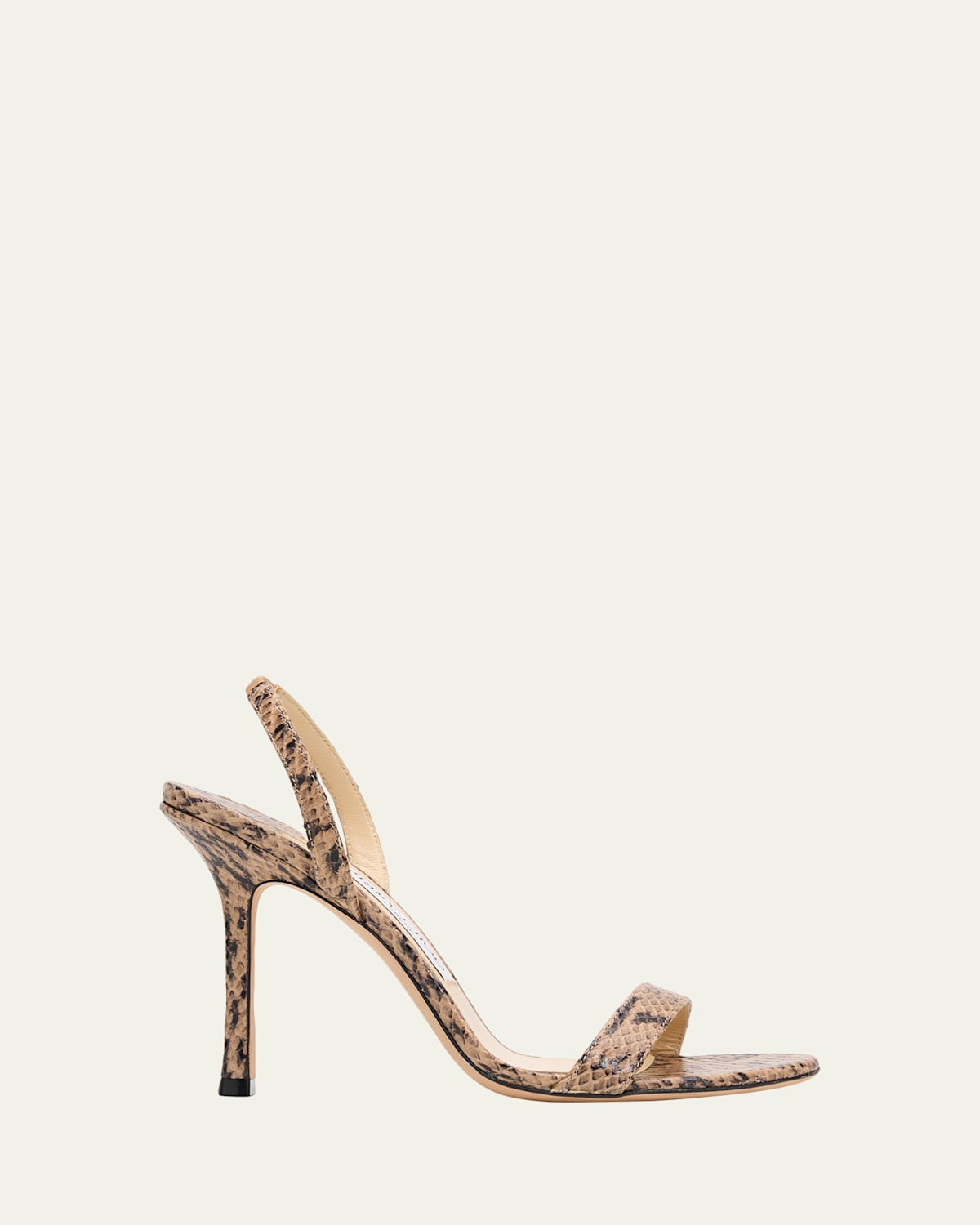 85mm Jenn Snake-Embossed Leather Sandals | Bergdorf Goodman