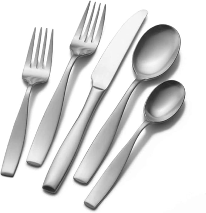 Mikasa Satin Loft 65-Piece 18/10 Stainless Steel Flatware Serving Utensil Set, Service for 12 | Amazon (US)