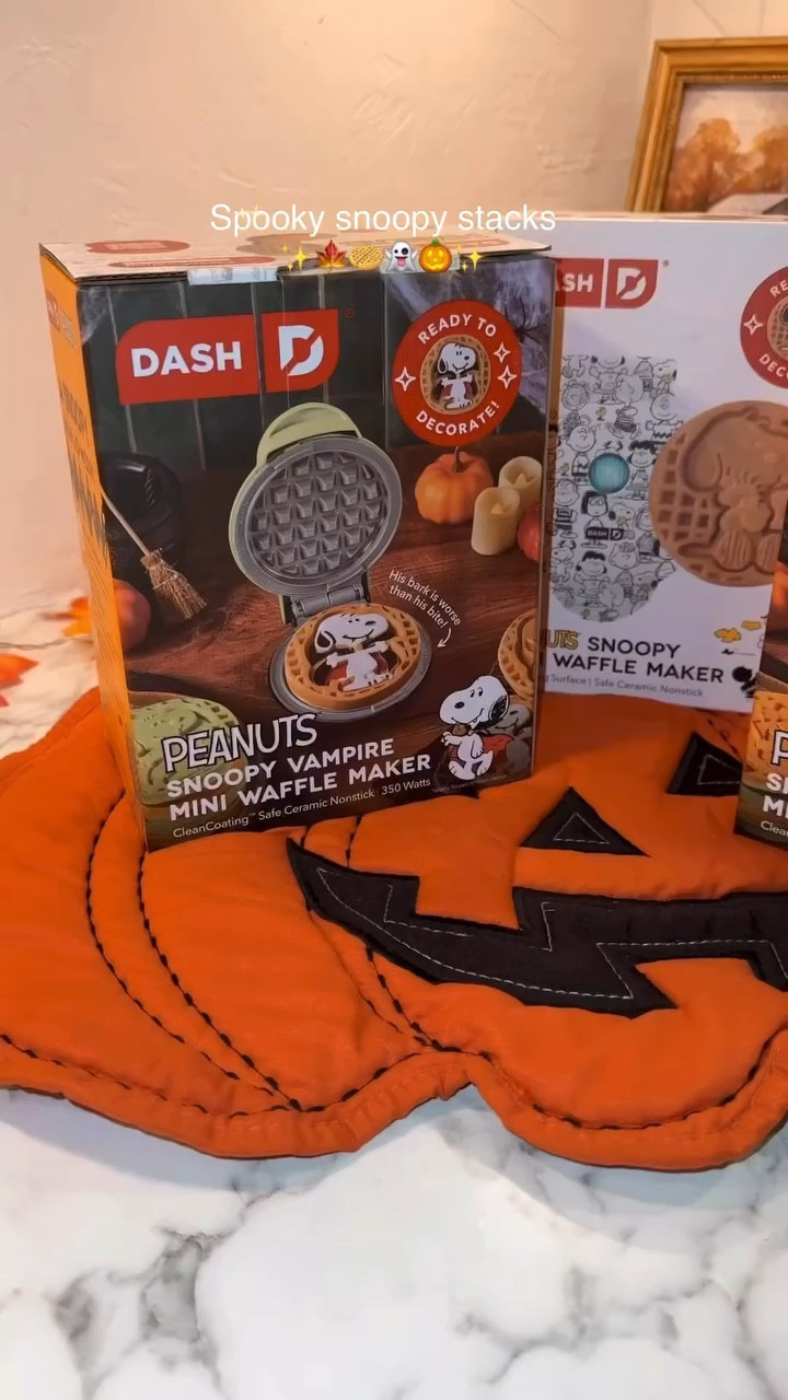 Snoopy’s taking over my breakfast plate this Halloween 👻🧇 Who else needs one of these Dash waffle makers?
#bydash #unprocessyourfood #dashstash
#HalloweenBreakfast #SpookySnoopy #DashWaffleMaker #SnoopyLovers #PeanutsGang #HalloweenVibes #FallBreakfast #PumpkinSeason #SpookySeason #BreakfastGoals #WaffleLove #HalloweenHomeDecor #CozyFallVibes #HalloweenObsessed #AutumnAesthetic #GhostlyGoodness #CuteAndSpooky #PeanutsFans #TrickOrTreatYourself #BooBreakfast #FallMornings #HalloweenKitchen #SpookyCute #HauntedHomeVibes #SnoopyStyle