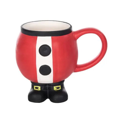 Transpac Ceramic Santa Mug with Feet Red Christmas Drinkware for Gifts at Nordstrom | Nordstrom