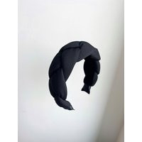 Oversized Black Headband, Twisted Hairband, Padded Braid Hair Accessories, Classic Piece, Haarreif, Haarreifen | Etsy (US)