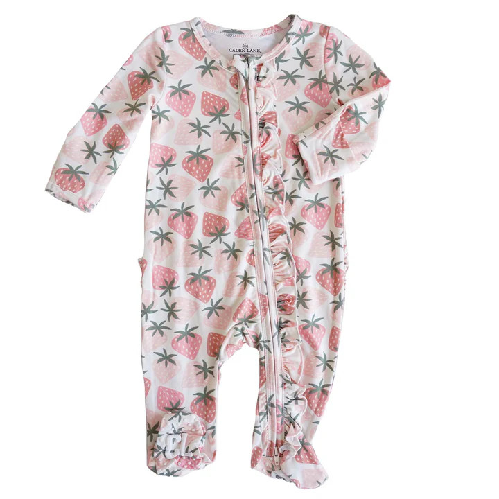 Ruffle Zipper Footies for Girls* | Caden Lane