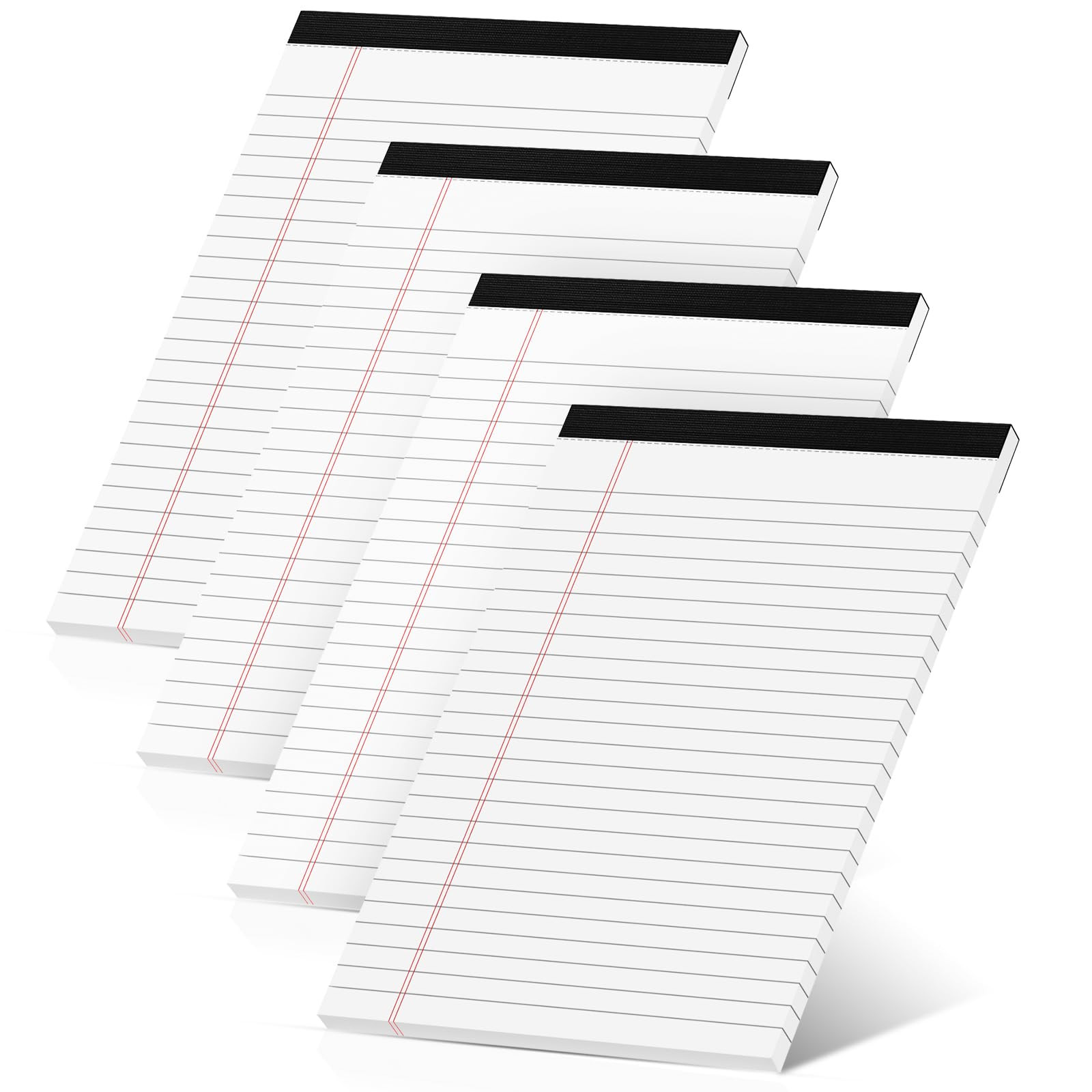 Legal Pads 5x8 Inch, 4 Pack, Narrow Ruled, 5x8 White Legal Pad, Mini Double-Sided Printing Notepa... | Amazon (US)