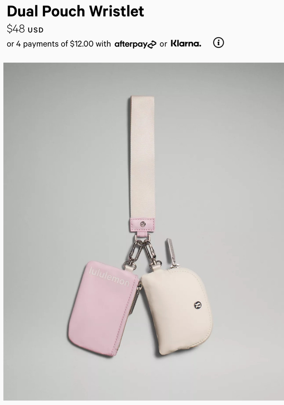 Restock alert!! Lululemon Dual Pouch Wrislet in white opal/pink peony!! 💓 #lululemon #pinkpeony #whiteopal #lululemonrestock #lululemonpinkpeony 

#LTKGiftGuide #LTKSeasonal #LTKFind