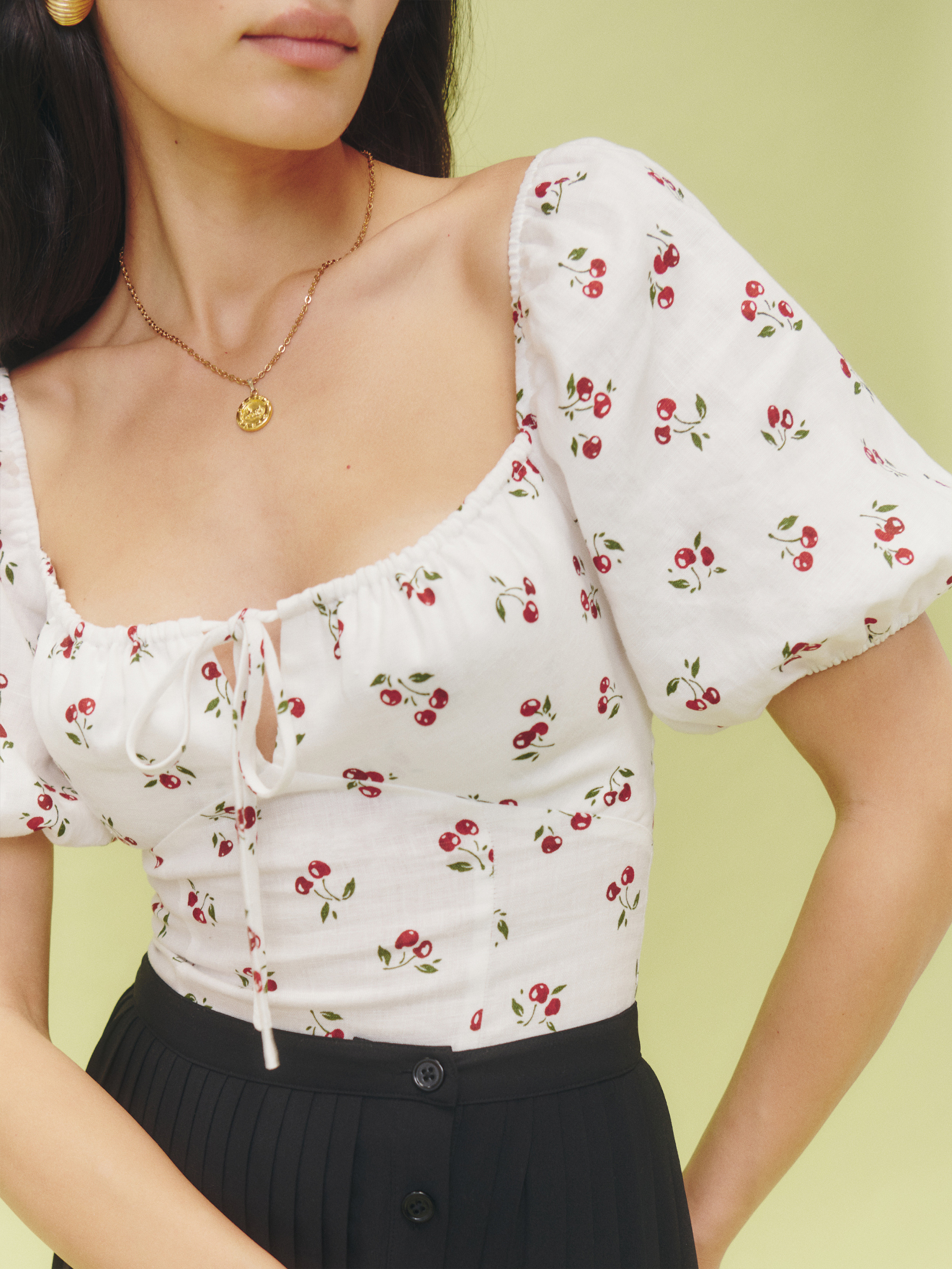 Rory Linen Top | Reformation (Global)