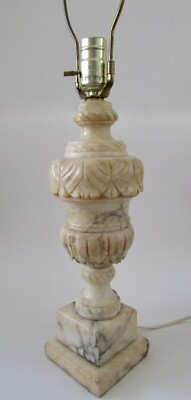 VTG Alabaster Urn Column Table Lamp 14" | eBay US