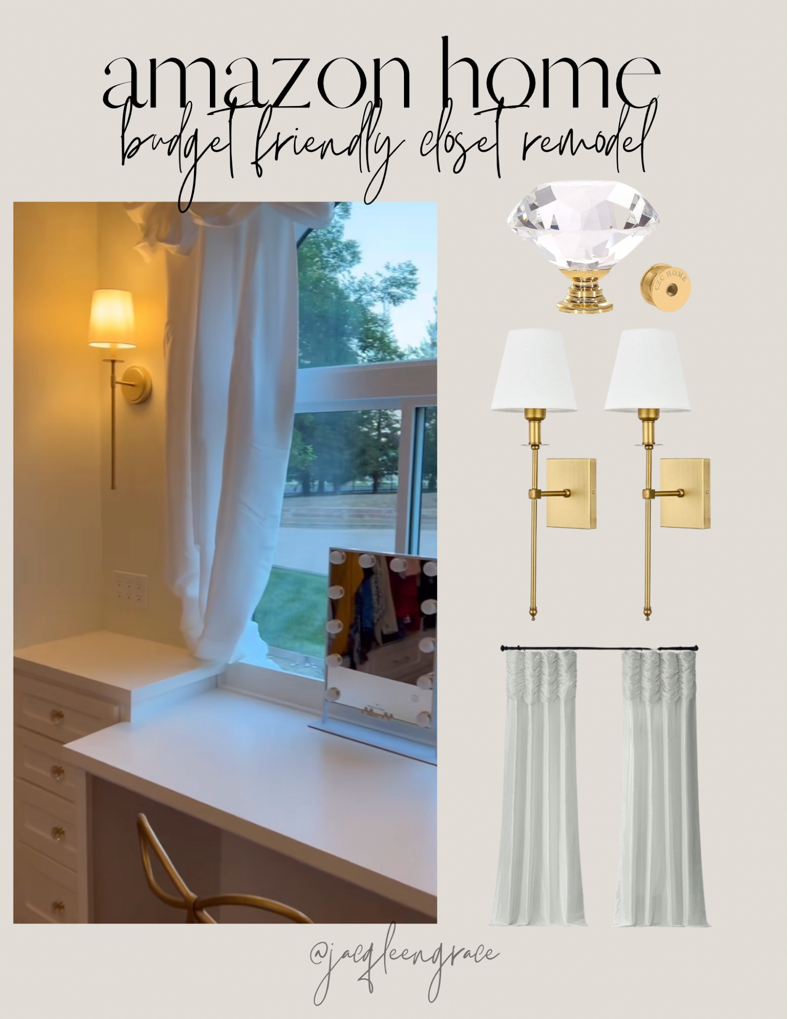 Budget friendly closet remodel. Budget friendly finds. Coastal California. California Casual. French Country Modern, Boho Glam, Parisian Chic, Amazon Decor, Amazon Home, Modern Home Favorites, Anthropologie Glam Chic. 

#LTKhome #LTKFind #LTKstyletip