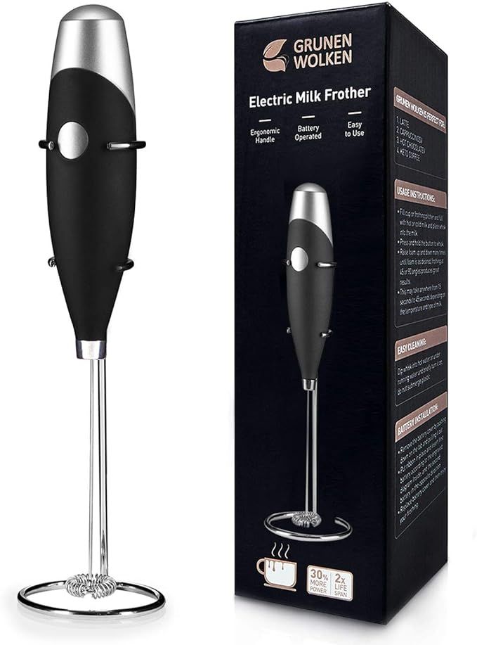 GRUNEN WOLKEN Milk Frother Handheld Get Froth in 7 Seconds High Powered Low Noise with Support St... | Amazon (US)