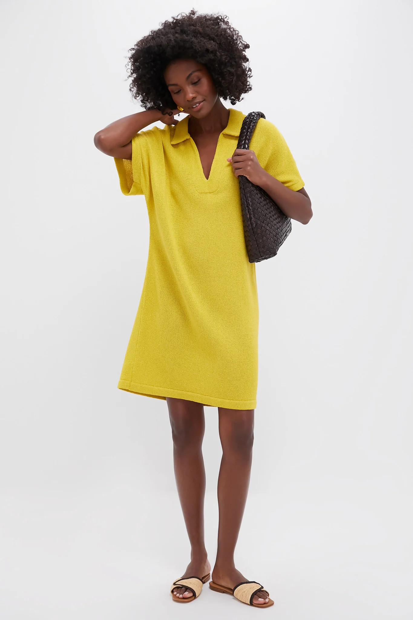 Lemongrass Knit Maren Mini Polo Dress | Tuckernuck (US)