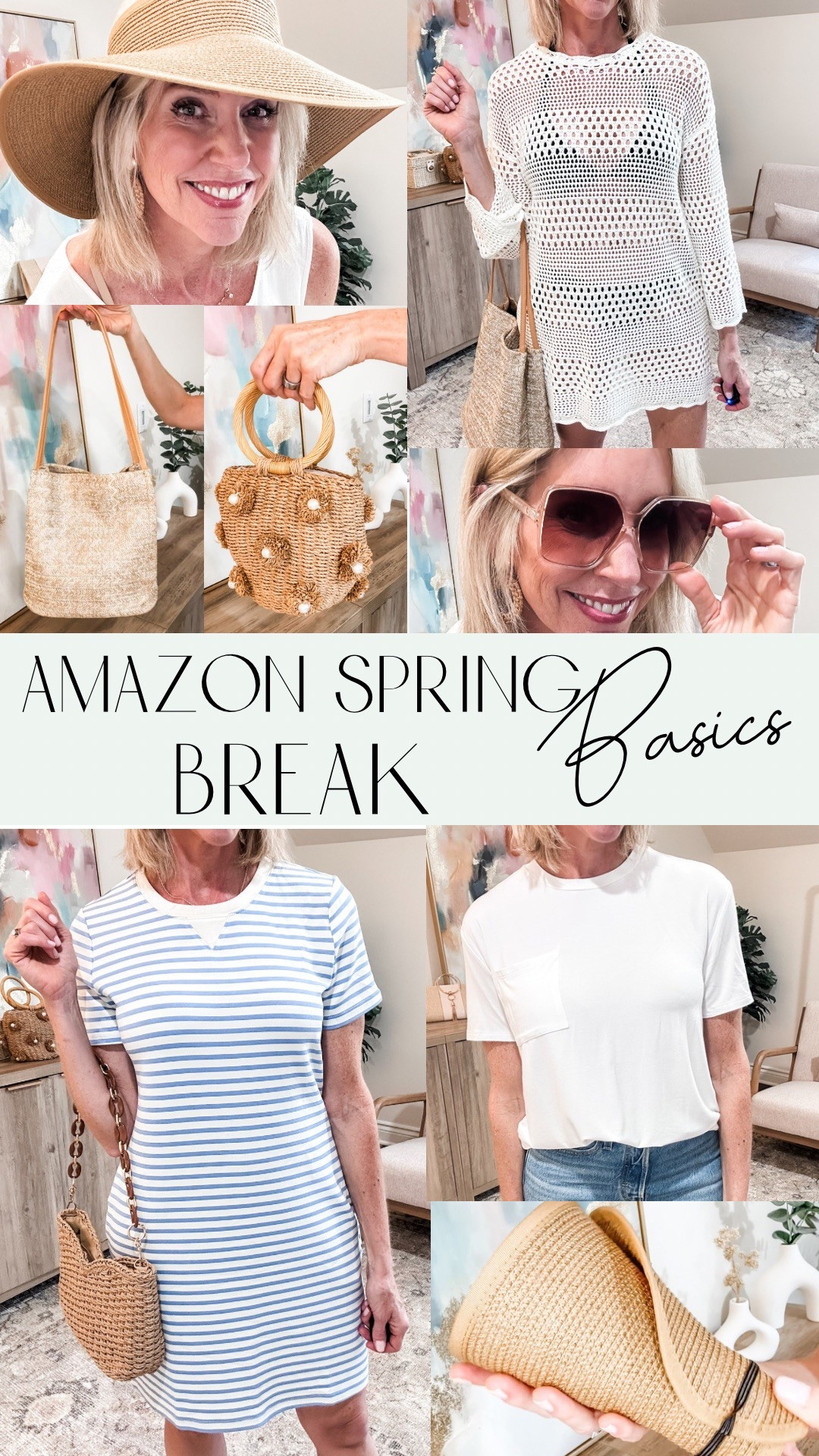 Amazon spring break basics are affordable but make me feel like a million bucks! 💵 ! All the things you need for a great vacation, at an affordable price! I’m wearing a small in dress, jeans and cover up. Size medium in tee and 28 in jeans.

#LTKFindsUnder50 #LTKOver40 #LTKTravel