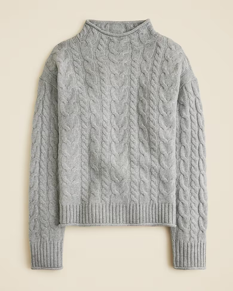 Cashmere cable-knit 2025 Rollneck™ sweater | J. Crew US