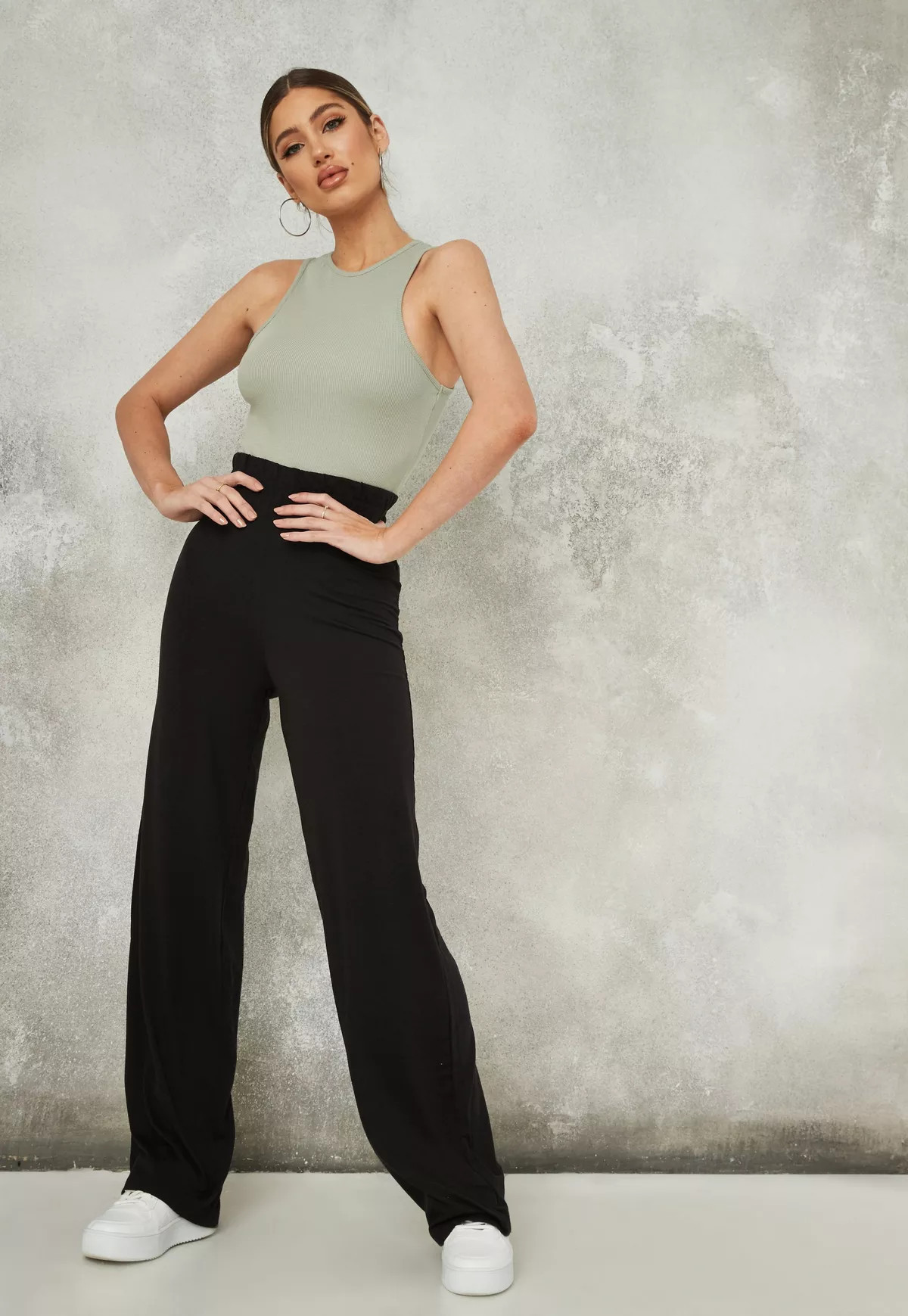 Missguided - Black Jersey Wide Leg Pants | Missguided (US & CA)