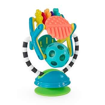 Sassy Teethe & Twirl Sensation Station 2-in-1 Suction Cup High Chair Toy, Developmental Tray Toy ... | Amazon (US)