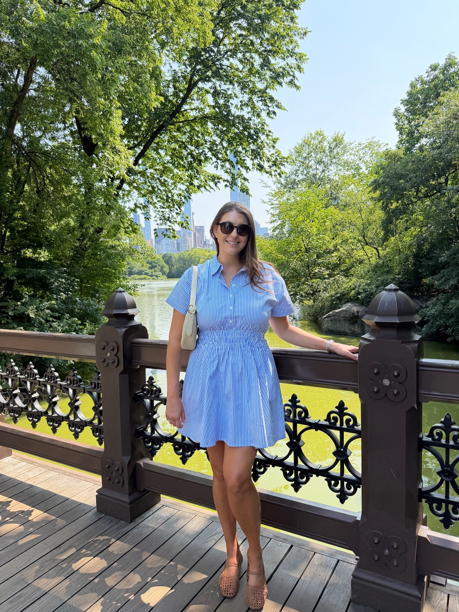 Blue stripes, woven flats, and a Central Park backdrop—the prettiest effortless summer look. Classic, feminine, and polished without trying too hard. Perfect inspiration for sightseeing, brunch, vacation days, and summer in the city.

blue striped dress, summer outfit, Central Park outfit, NYC style, woven flats, feminine style, summer dress, vacation outfit, classic style

#LTKMidsize #LTKTravel #LTKootd