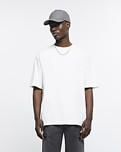 Ecru RI Studio oversized fit t-shirt | River Island (UK & IE)