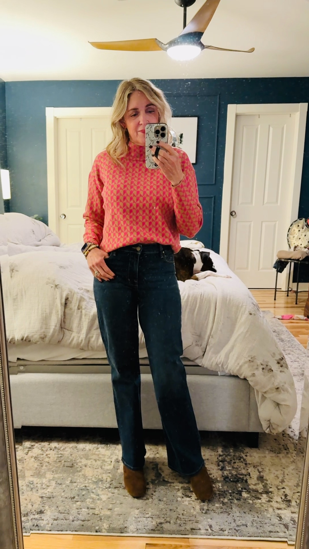 Winter outfit idea. Fidelity Katie St Tropez premium denim fits true to size. Wearing size 25. Anthropologie Carys Mock Neck Sweater size XS. 



#LTKOver40 #LTKootd #LTKSeasonal