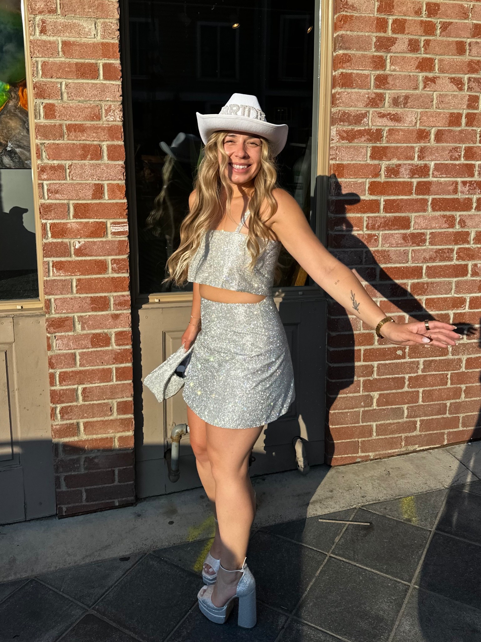 Denim and diamonds bachelorette outfit!!! Rhinestone outfit, skirt and top matching set!

#LTKWedding