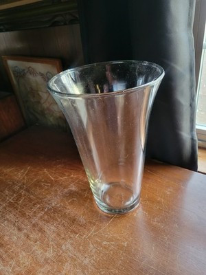 Large Round Clear Glass Flower Vase 11 5/8" Tall | eBay US