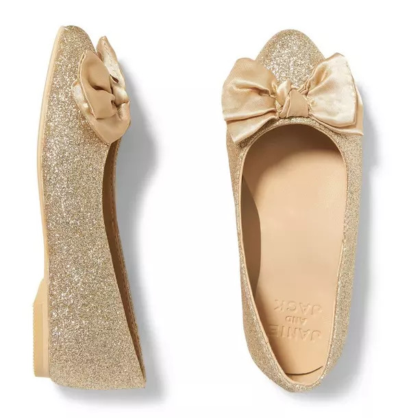 Glitter Bow Flat | Janie and Jack