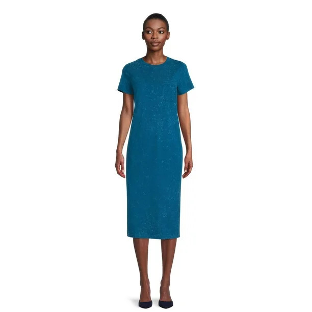 Time and Tru Women's T-Shirt Midi Dress | Walmart (US)