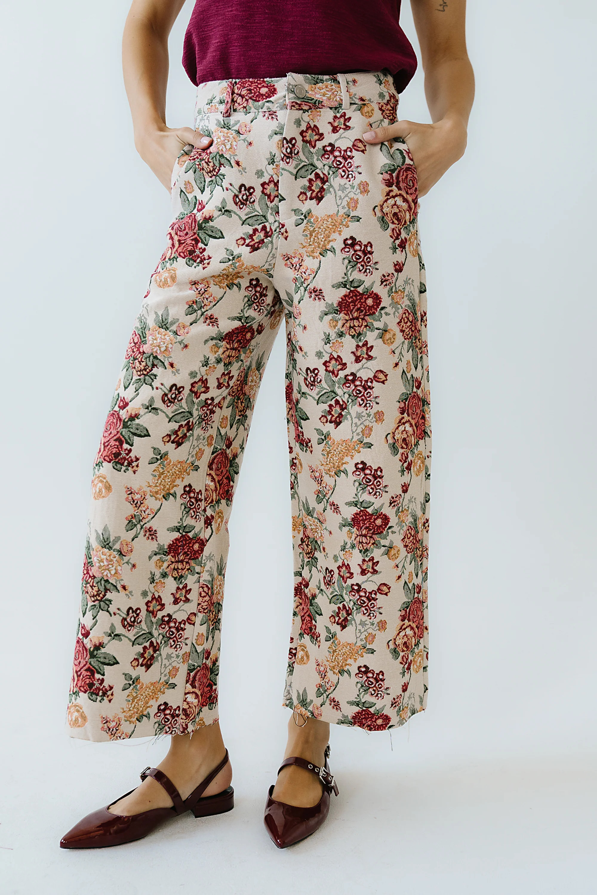 Joanna Floral Wide Leg Pants | Böhme US