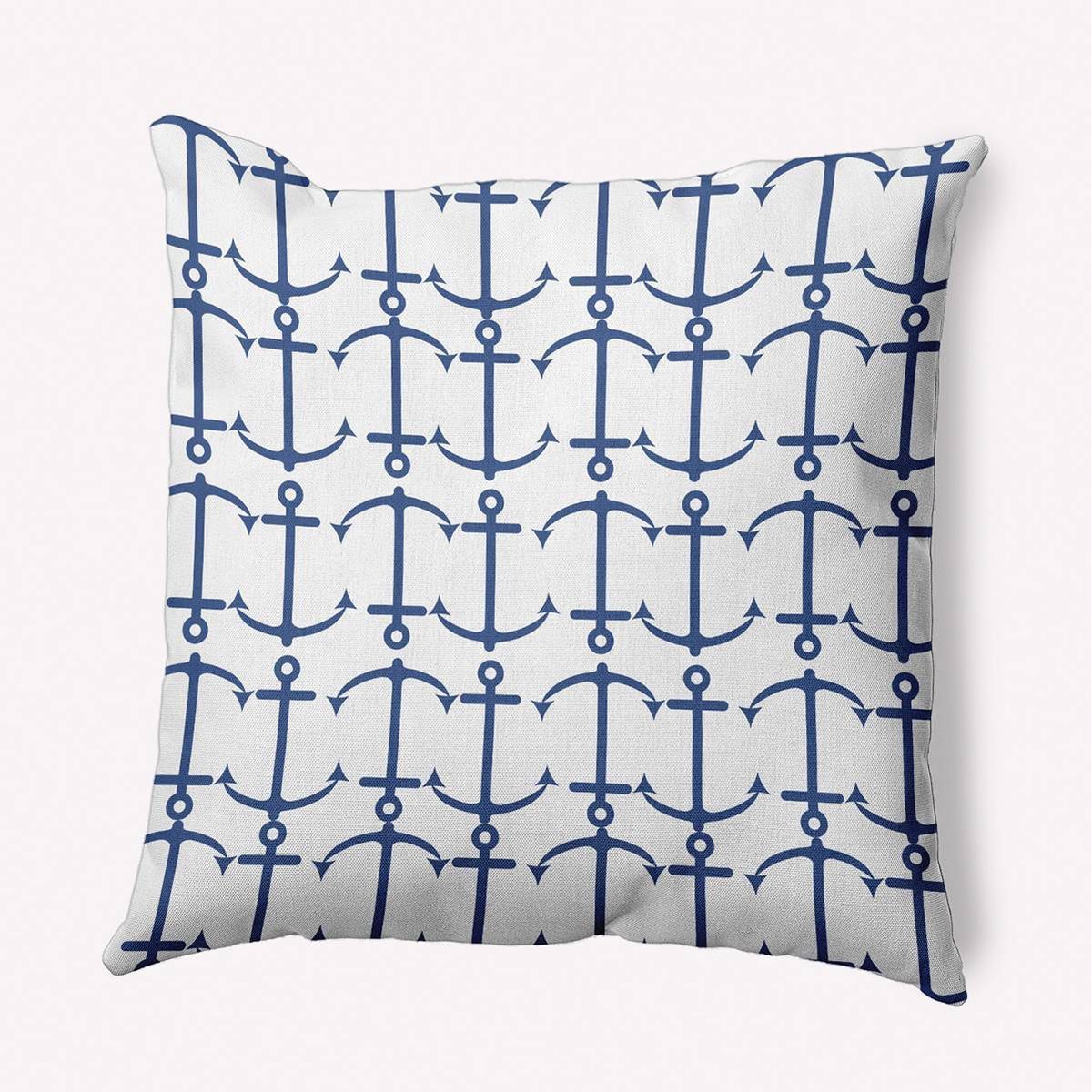 16"x16" Anchor Pattern Square Throw Pillow - e by design | Target