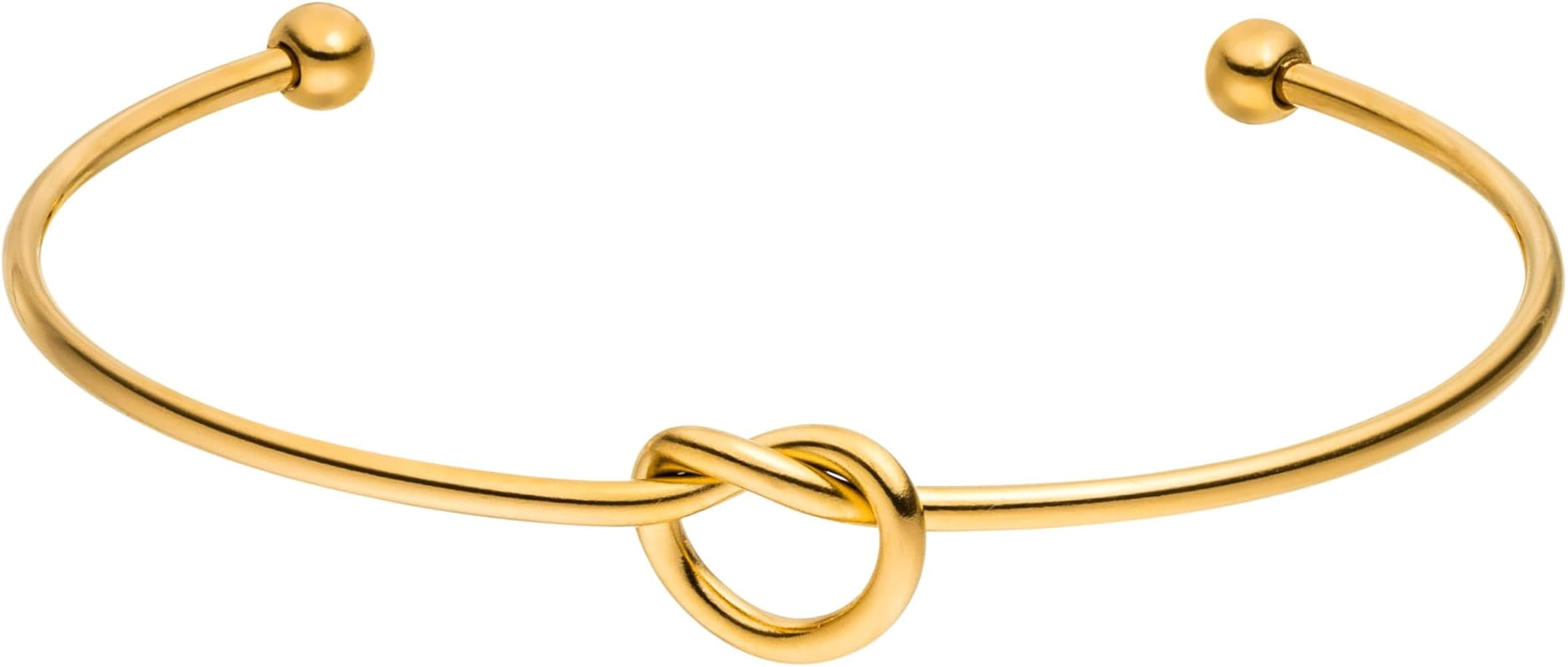 Purelei Knot Armcuff \u2013 filigraner Armreif mit Knotendetail, wasserfest \u2013 Edelstahl, 14K... | Amazon (DE)