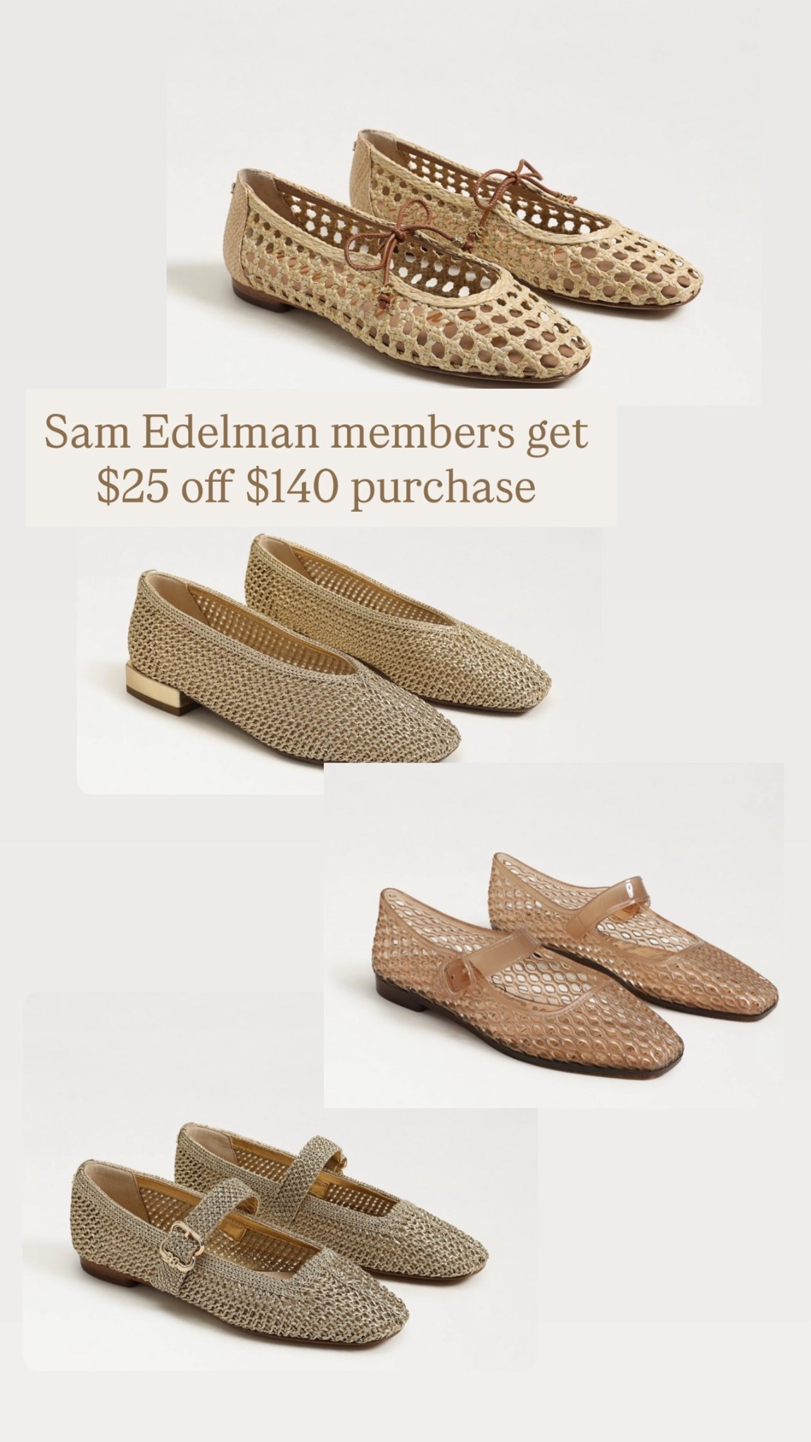 Spring summer shoes $25 off $140 purchase 

#LTKSaleAlert #LTKWorkwear #LTKTravel