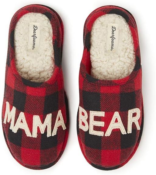 Dearfoams Gifts for Women Matching Christmas Holiday Mama Bear Slipper | Amazon (US)