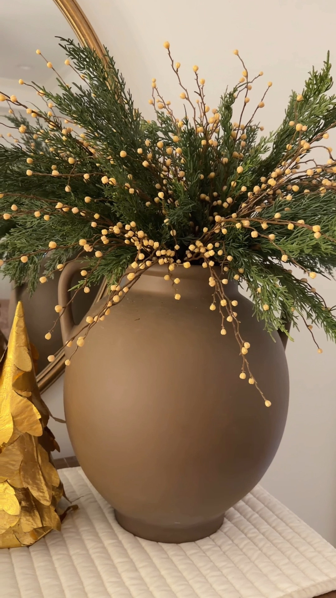 First, let me start by saying I love Christmas! But I kind of stick to my roots and I’m more of a neutral gal. I love all of the Browns, coppers, golds, cream and also deep burgundy. So I wanted to make an arrangement for my bedroom that had beautiful Christmas stems but keeping to my neutral theme. I love how it turned out and it looks so beautiful on my dresser. 

#LTKHoliday #LTKSeasonal #LTKHome