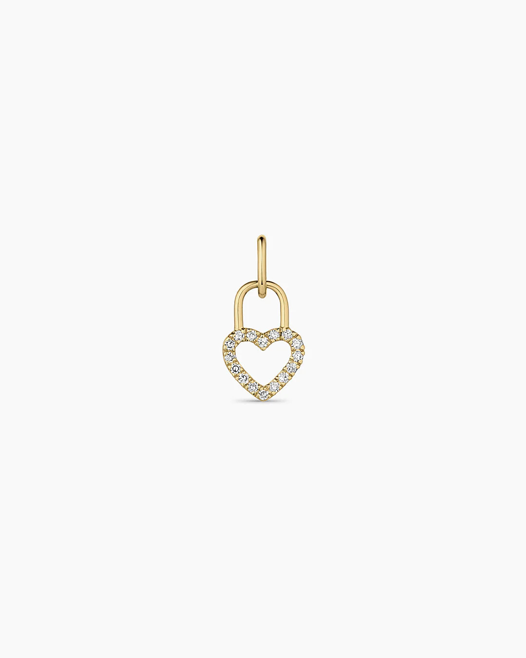 Diamond Heart Padlock Charm | gorjana