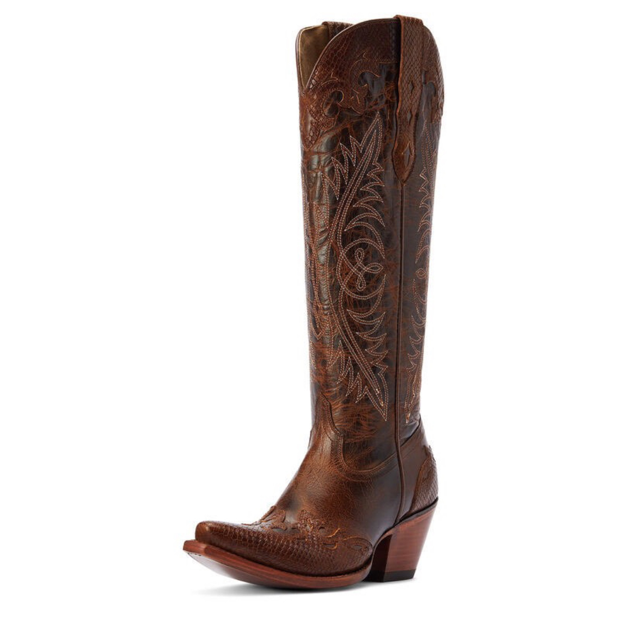 Take your boots up a notch with the detail on this cowboy / cowgirl boot. Love the snakeskin detail! #ariat

#LTKstyletip #LTKshoecrush