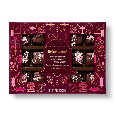 Dark Chocolate Peppermint Bites with Crushed Peppermint - 7.87oz - Favorite Day™ | Target