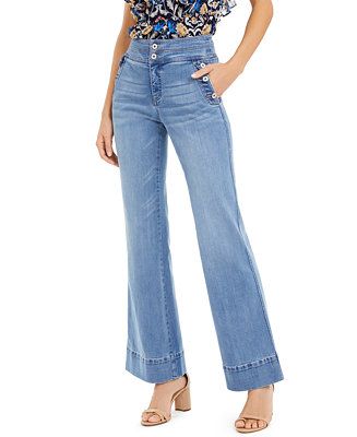 INC High-Rise Sailor Trouser Jeans, Created for Macy's | Macys (US)