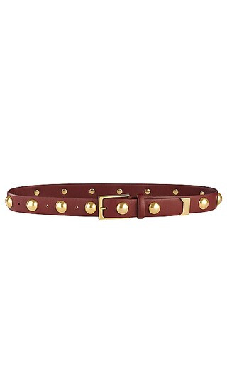 Studded Belt in Red & Gold | Revolve Clothing (Global)