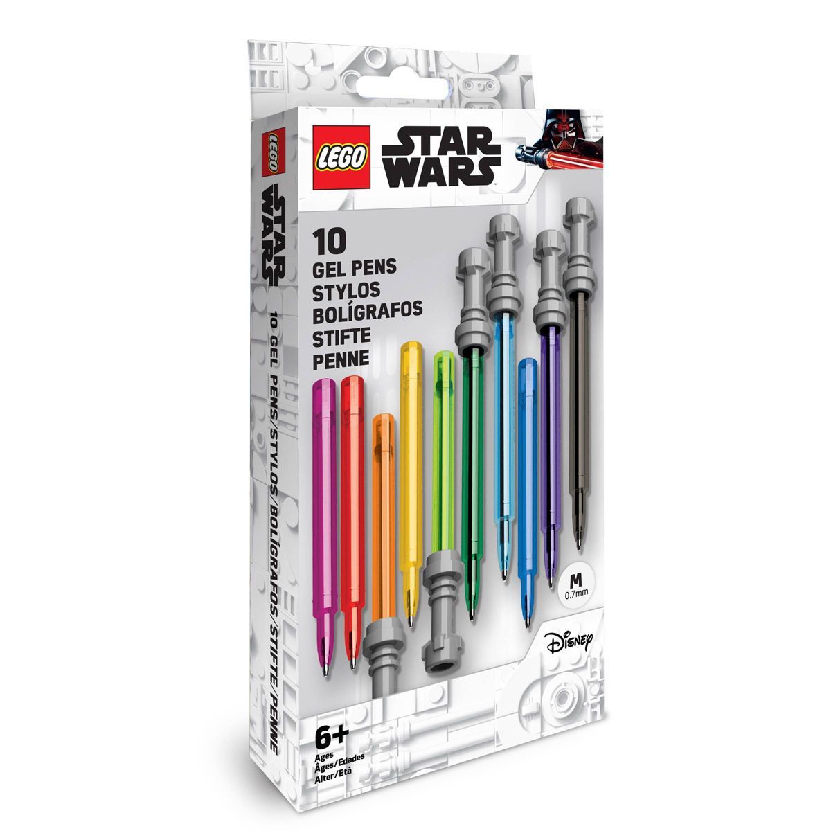 LEGO Star Wars 10pk Gel Pens Multicolored Lightsaber | Target