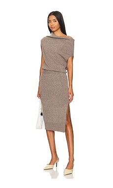 Brochu Walker Lori Sleeveless Dress in Otter Melange from Revolve.com | Revolve Clothing (Global)