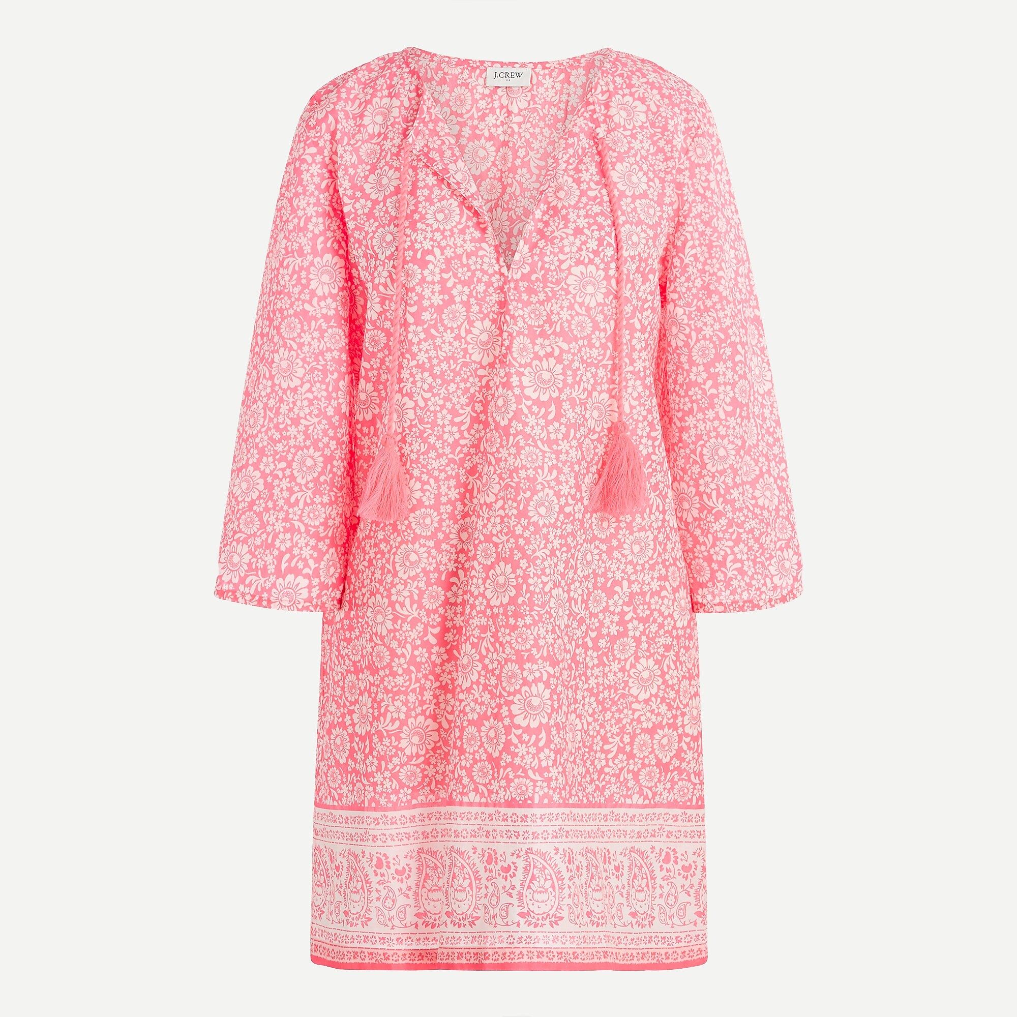 Border-printed cover-up tunic | J.Crew Factory