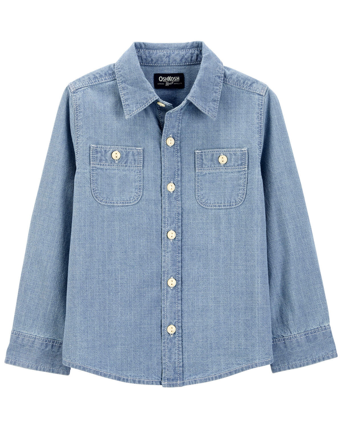 Blue Toddler Chambray Button-Front Shirt | carters.com | Carter's