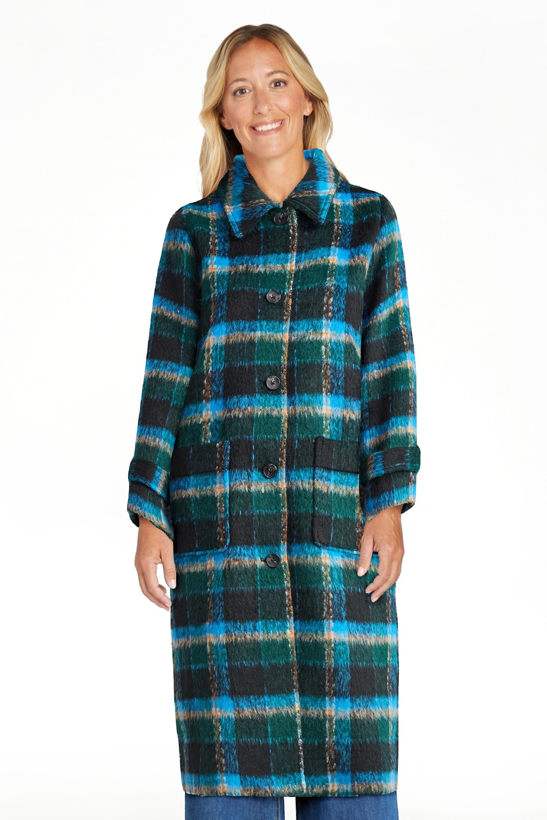 Free Assembly Women's and Women's Plus Long Wool Blend Coat, Sizes XS-4X | Walmart (US)