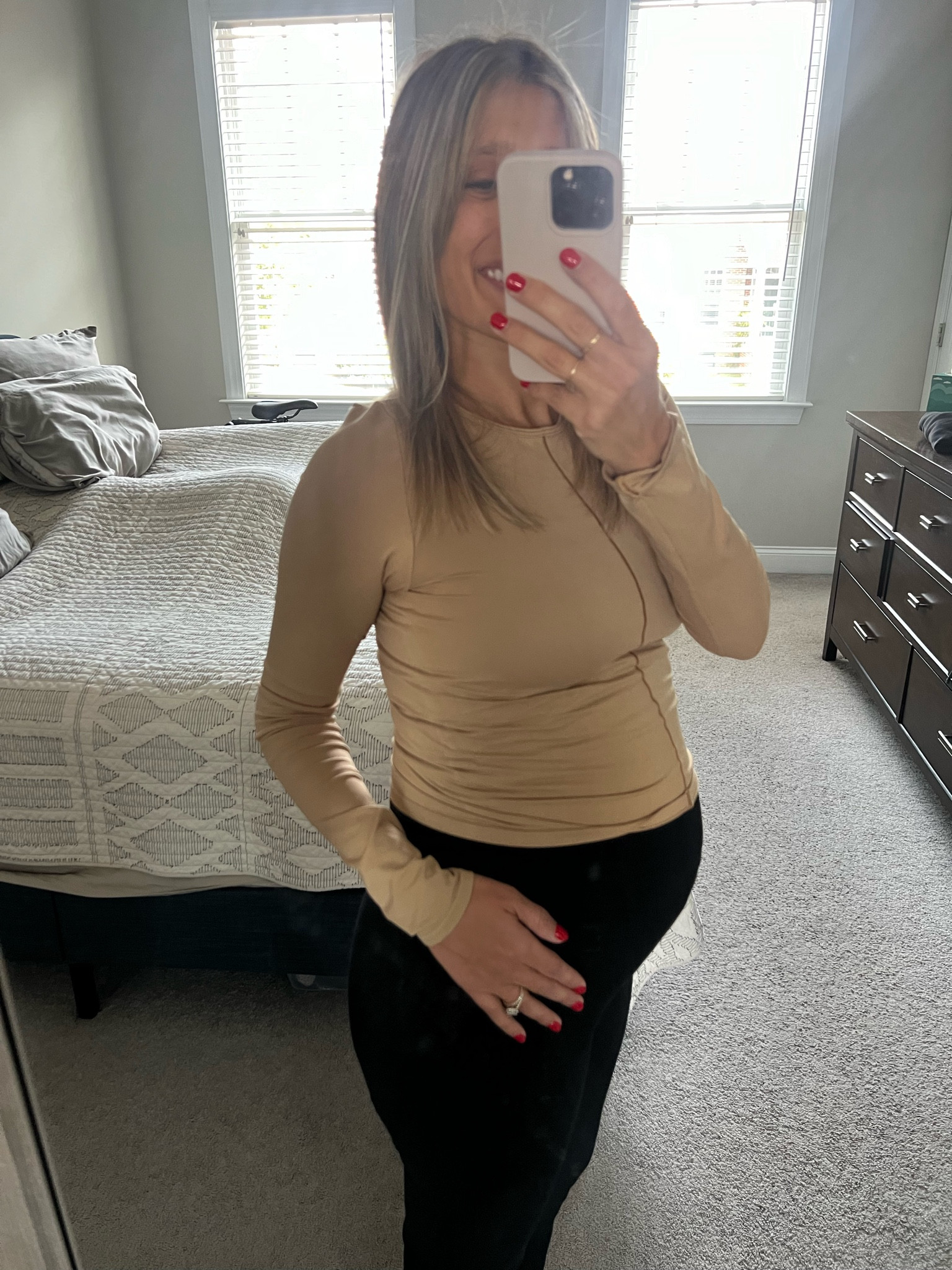 Form fitting clothes with that stretch factor have been working best for me in my maternity styling journey!

#LTKBump #LTKBaby #LTKStyleTip